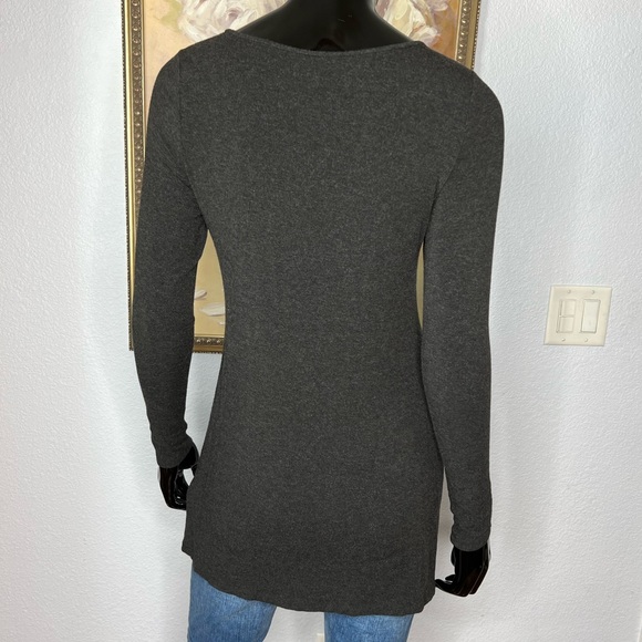 Eileen Fisher Long Sleeve Jersey Knit Knee Length Dress Size XS Gray - Picture 3 of 6